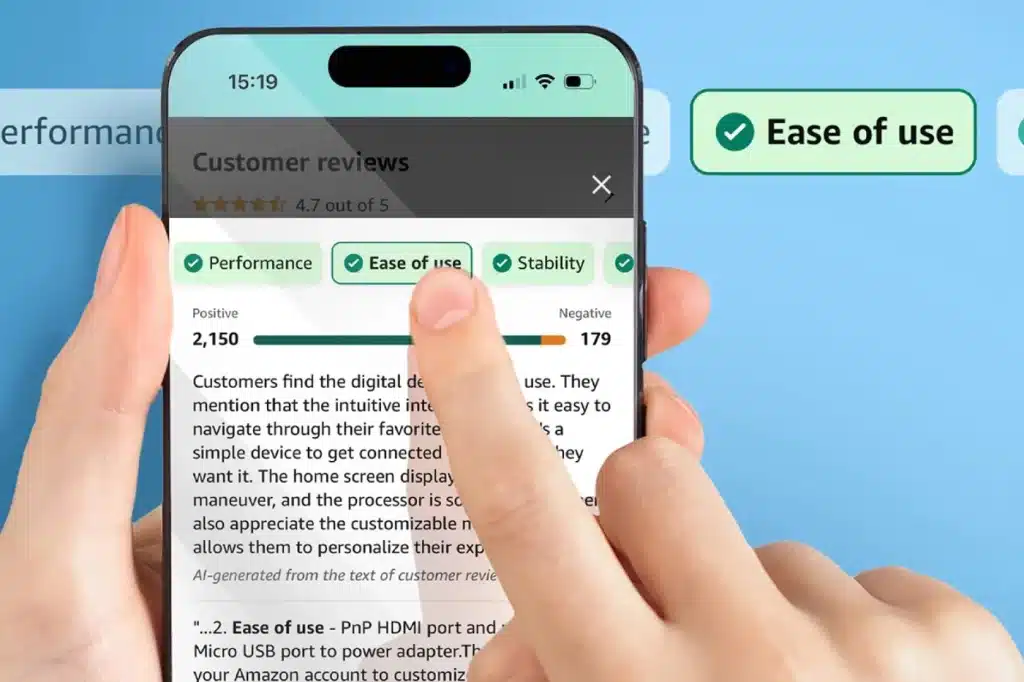 Amazon teste l'IA pour résumer les avis sur ses produits