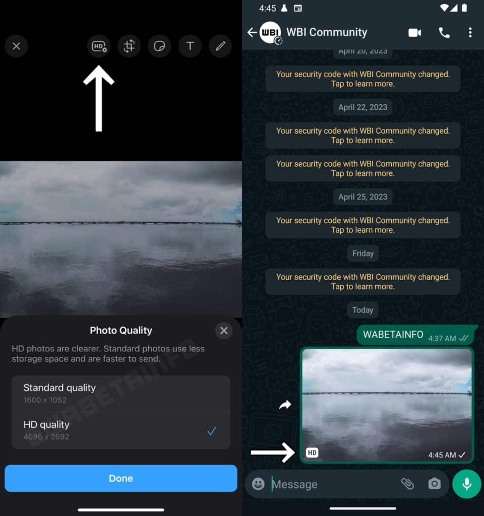 Photos HD : WhatsApp active ce lundi la fonctionnalité