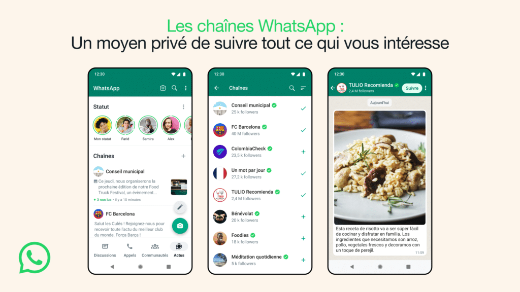 Les Channels WhatsApp désormais disponibles dans 150 pays's app